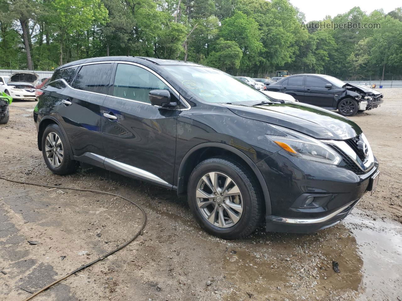 2018 Nissan Murano S Black vin: 5N1AZ2MG1JN147666