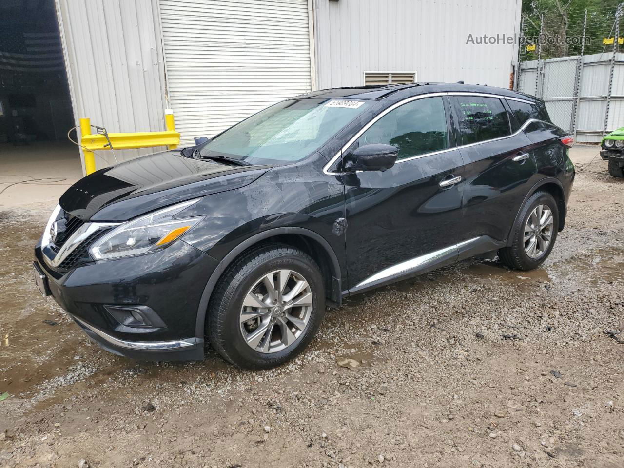 2018 Nissan Murano S Black vin: 5N1AZ2MG1JN147666