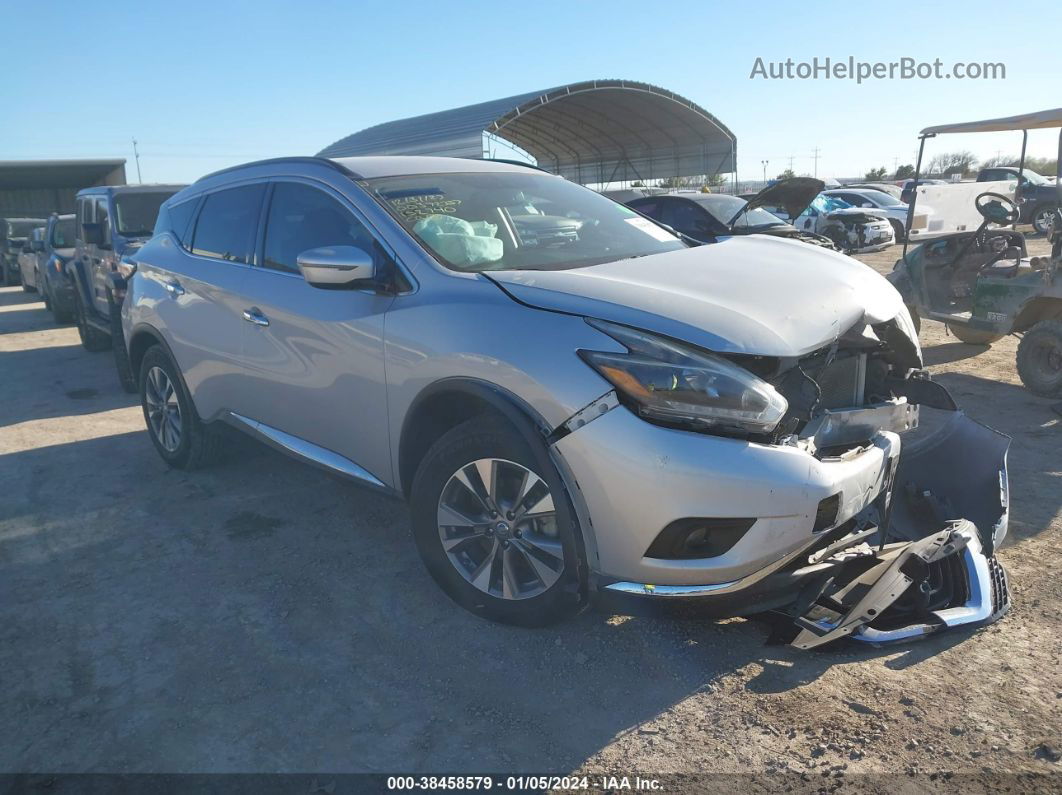 2018 Nissan Murano Sv Silver vin: 5N1AZ2MG1JN152740