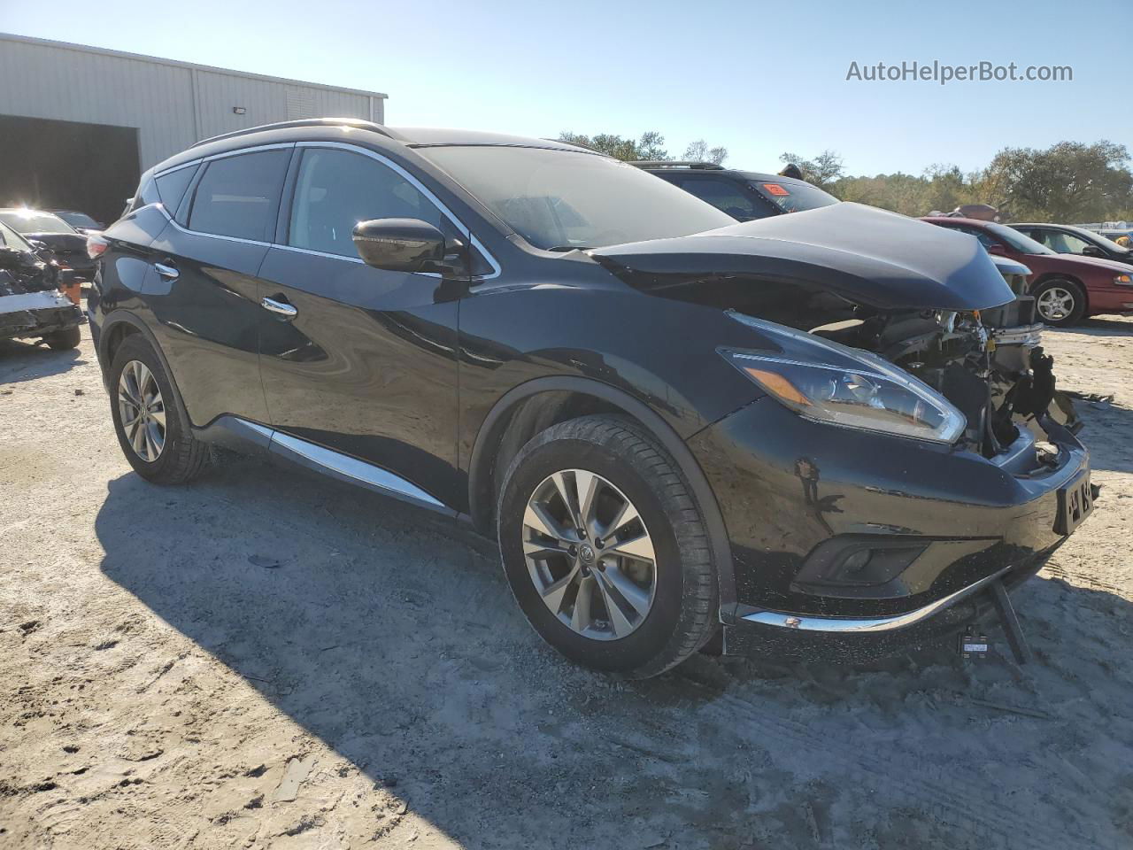 2018 Nissan Murano S Black vin: 5N1AZ2MG2JN116166