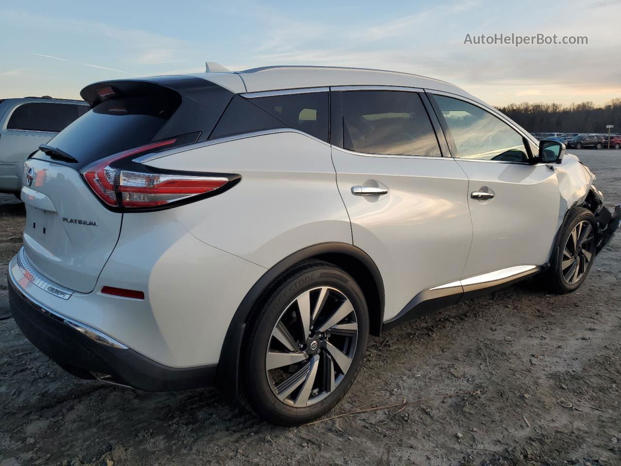 2018 Nissan Murano S White vin: 5N1AZ2MG2JN116314