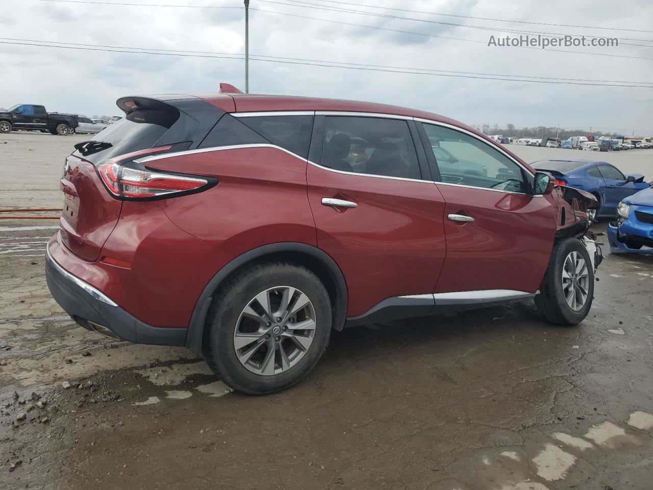 2018 Nissan Murano S Темно-бордовый vin: 5N1AZ2MG2JN128382