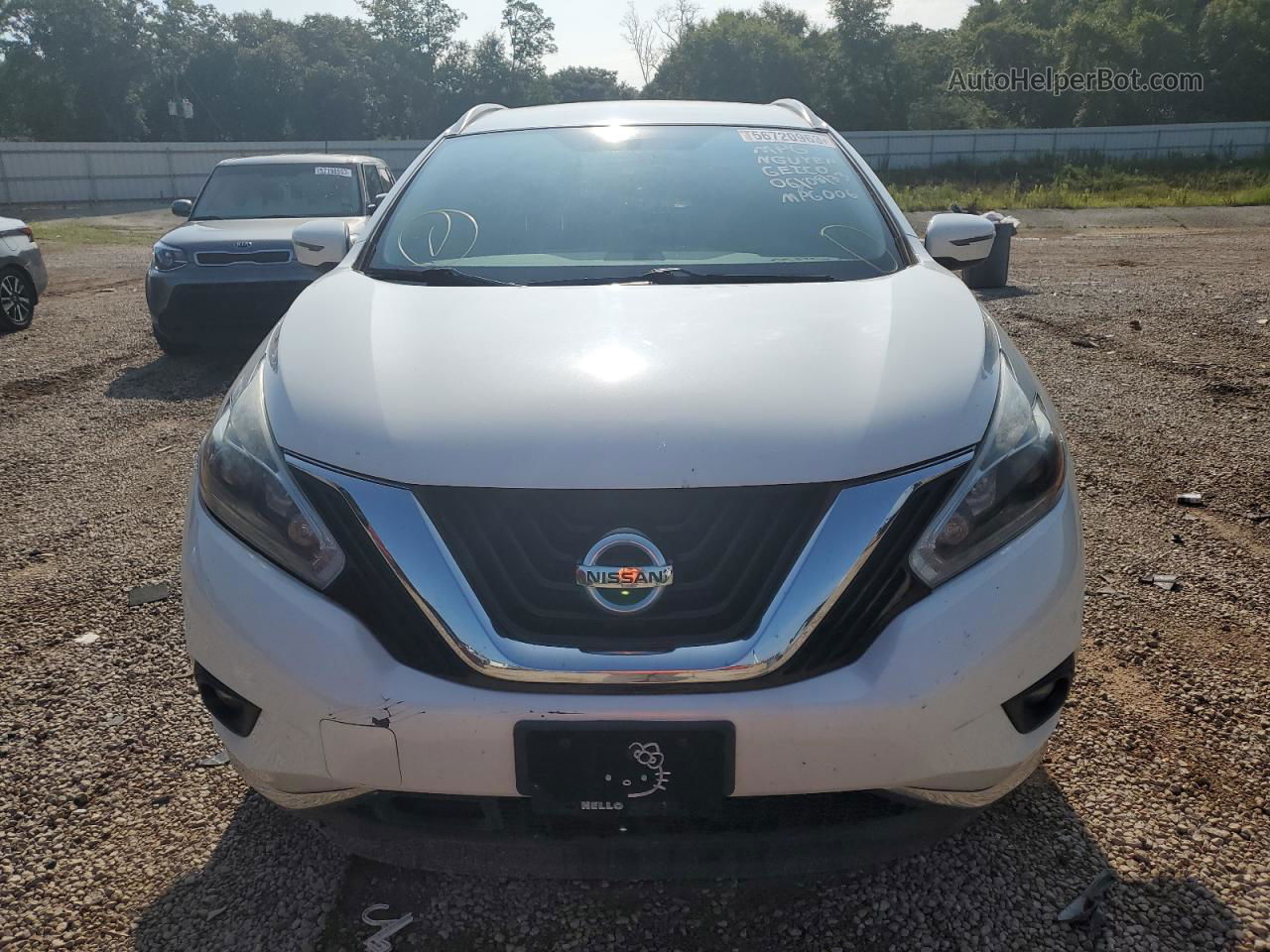 2018 Nissan Murano S White vin: 5N1AZ2MG2JN130729