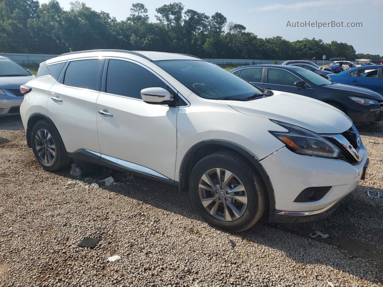 2018 Nissan Murano S White vin: 5N1AZ2MG2JN130729