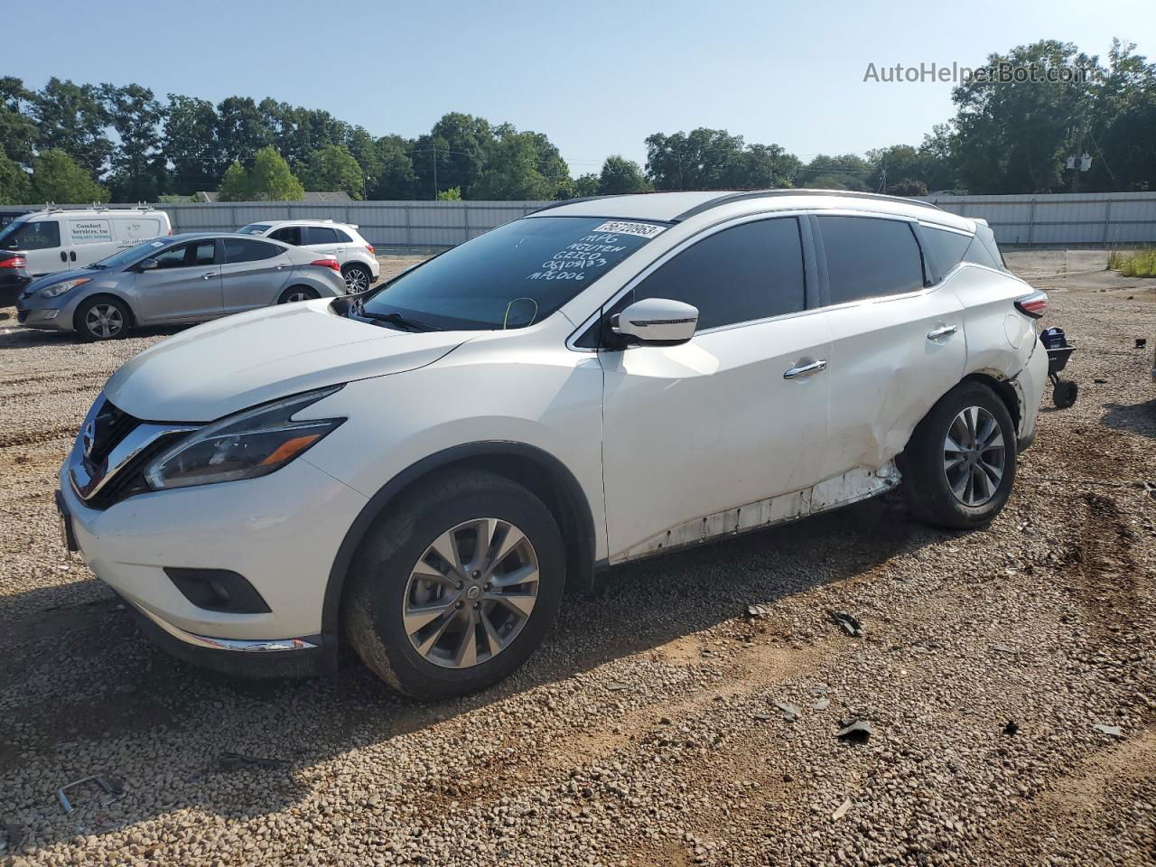 2018 Nissan Murano S White vin: 5N1AZ2MG2JN130729