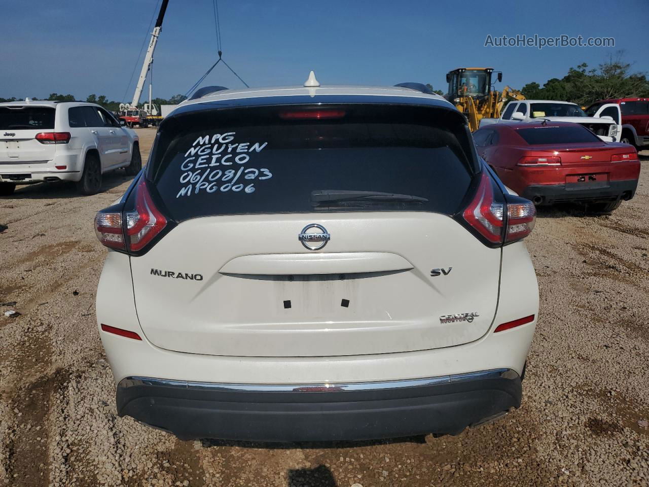 2018 Nissan Murano S White vin: 5N1AZ2MG2JN130729