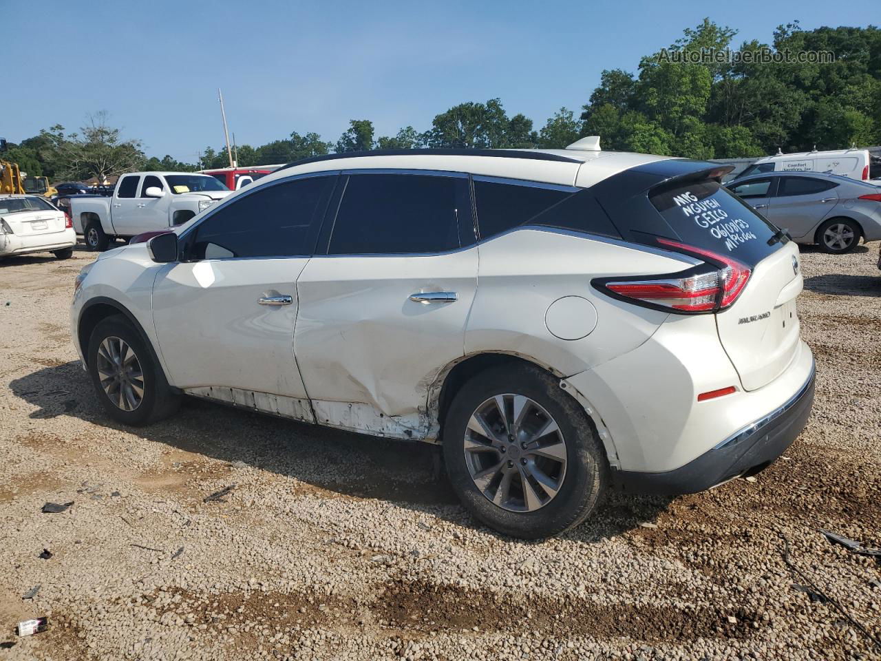 2018 Nissan Murano S White vin: 5N1AZ2MG2JN130729