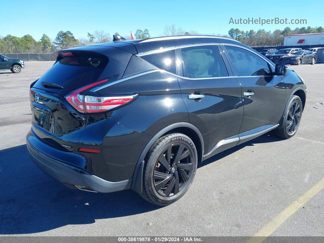 2018 Nissan Murano Sl Черный vin: 5N1AZ2MG2JN132724