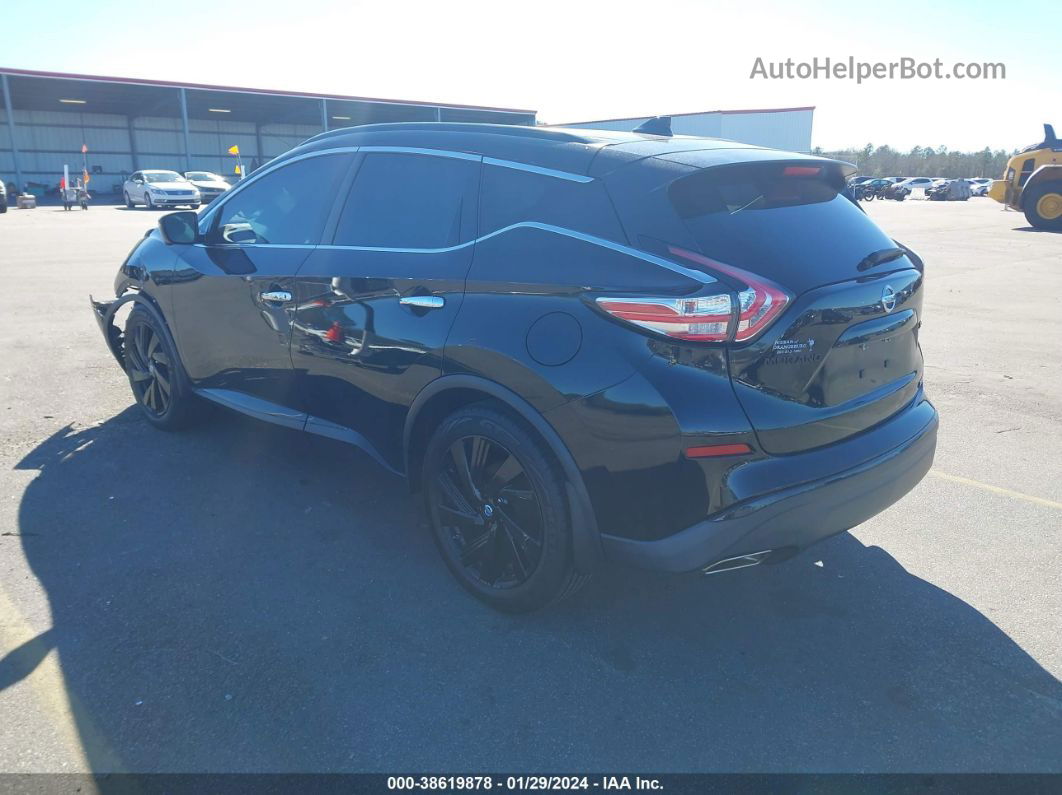 2018 Nissan Murano Sl Black vin: 5N1AZ2MG2JN132724