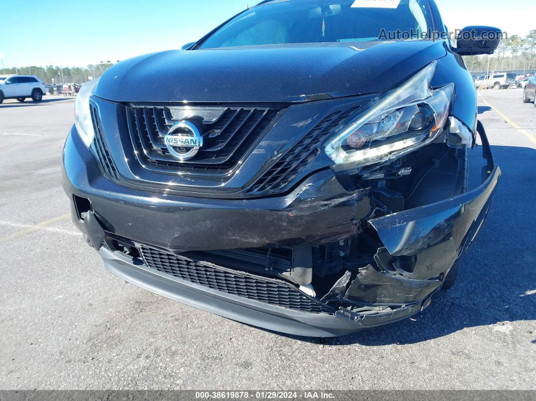 2018 Nissan Murano Sl Black vin: 5N1AZ2MG2JN132724