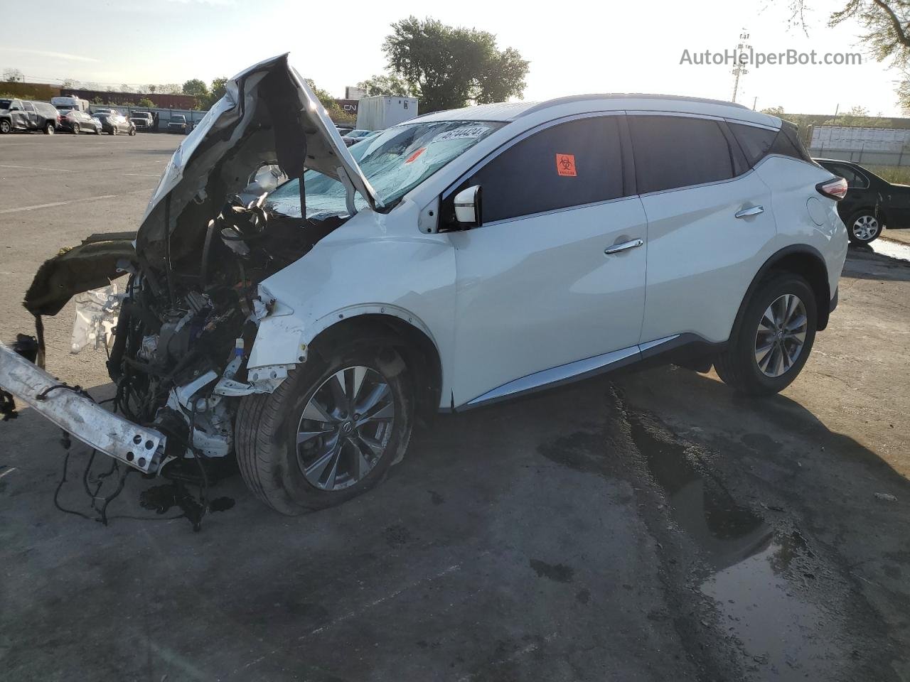 2018 Nissan Murano S White vin: 5N1AZ2MG2JN150835