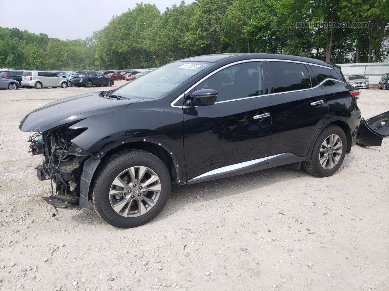 2018 Nissan Murano S Black vin: 5N1AZ2MG2JN153282