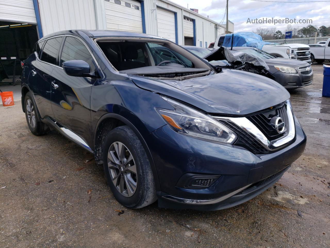 2018 Nissan Murano S Blue vin: 5N1AZ2MG2JN154013