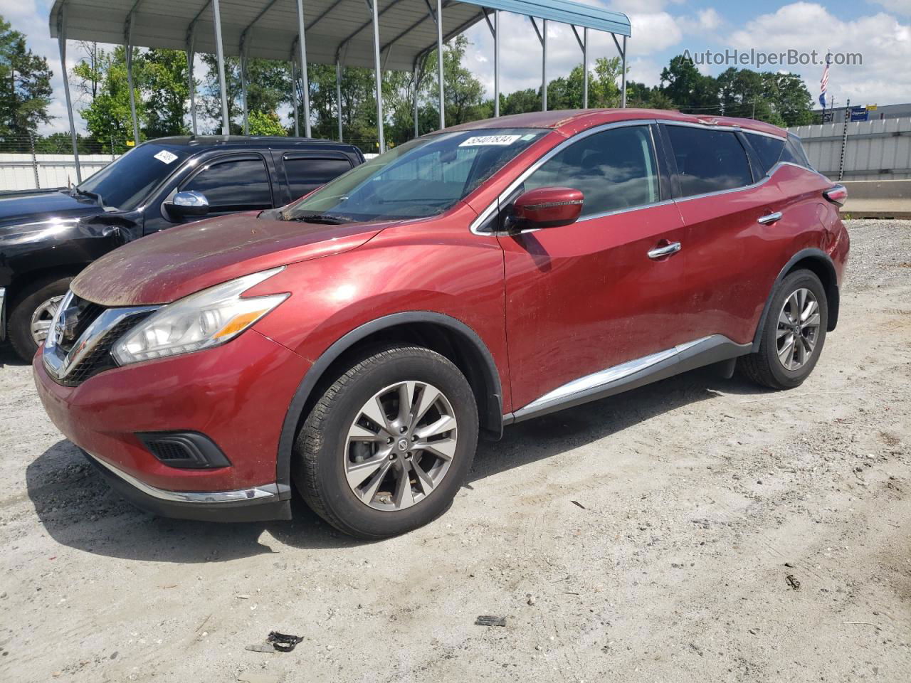 2017 Nissan Murano S Темно-бордовый vin: 5N1AZ2MG3HN162325