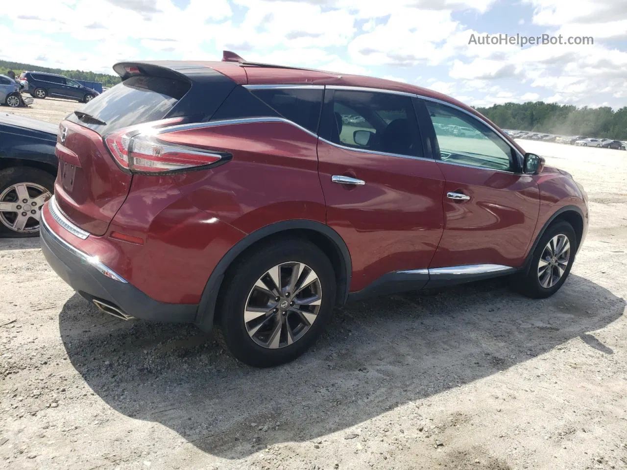 2017 Nissan Murano S Темно-бордовый vin: 5N1AZ2MG3HN162325