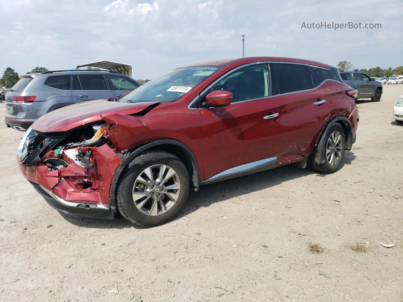 2017 Nissan Murano S Burgundy vin: 5N1AZ2MG3HN193784