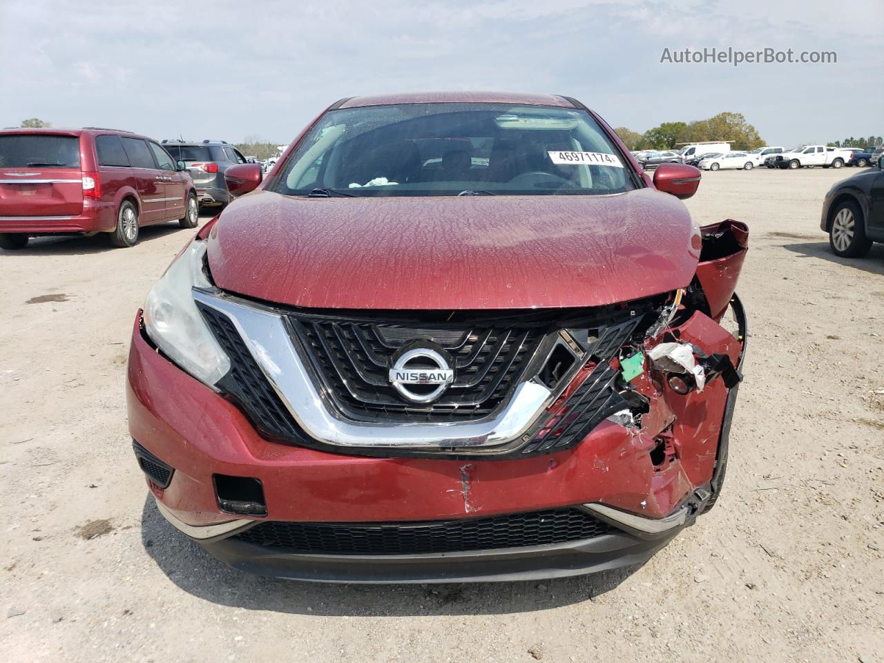 2017 Nissan Murano S Burgundy vin: 5N1AZ2MG3HN193784