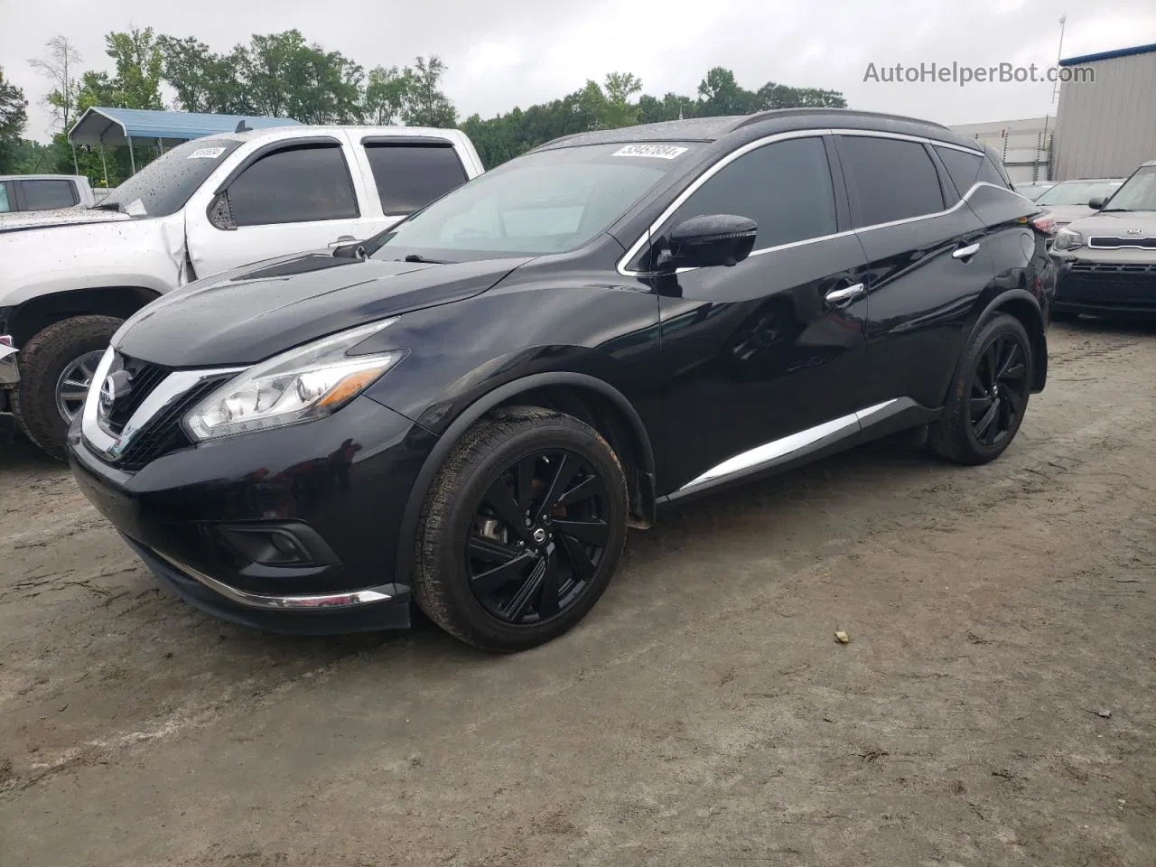 2017 Nissan Murano S Черный vin: 5N1AZ2MG3HN194398