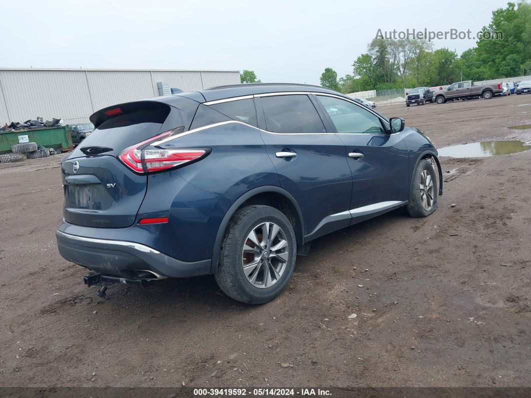 2018 Nissan Murano Sv Blue vin: 5N1AZ2MG3JN104043