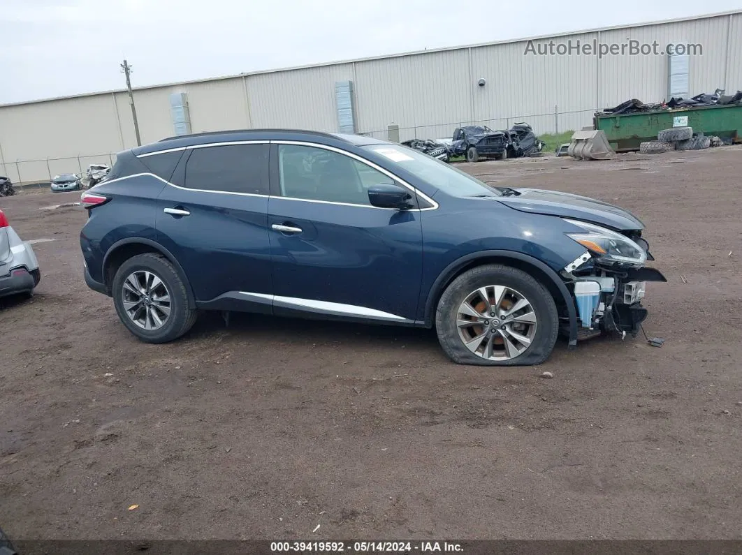 2018 Nissan Murano Sv Синий vin: 5N1AZ2MG3JN104043