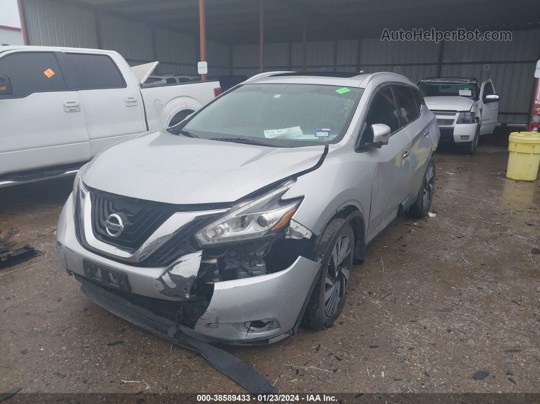 2018 Nissan Murano Platinum Серебряный vin: 5N1AZ2MG3JN151699