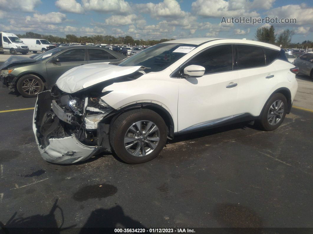 2018 Nissan Murano S White vin: 5N1AZ2MG3JN165277