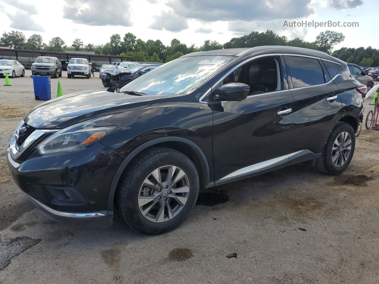 2018 Nissan Murano S Black vin: 5N1AZ2MG3JN192897