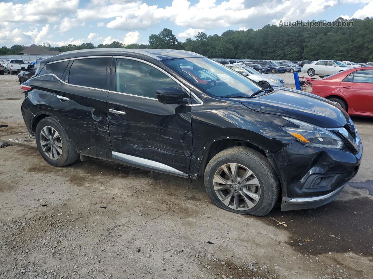 2018 Nissan Murano S Черный vin: 5N1AZ2MG3JN192897