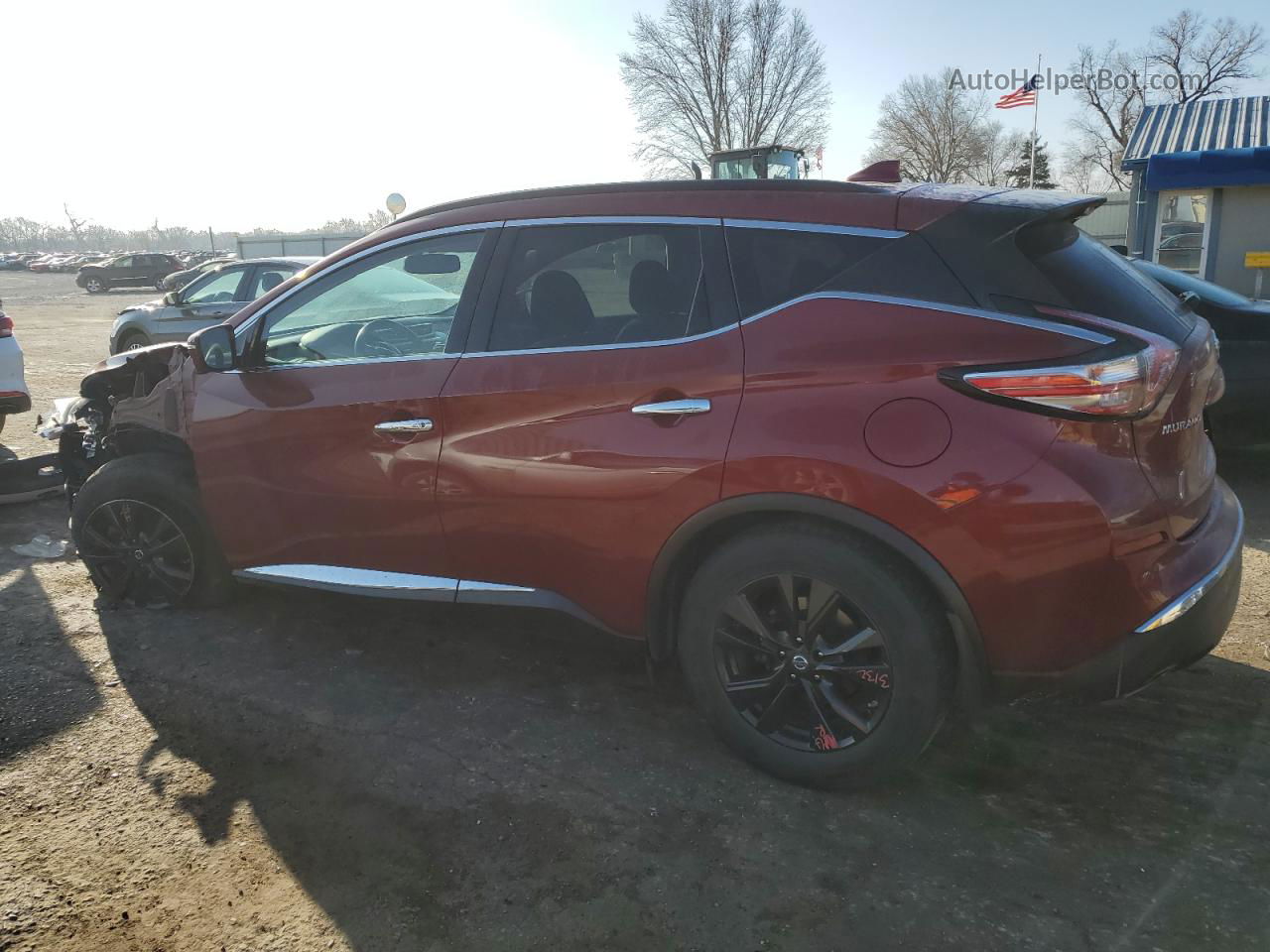 2018 Nissan Murano S Темно-бордовый vin: 5N1AZ2MG3JN203672