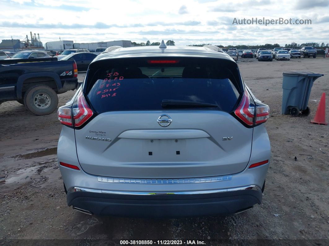 2017 Nissan Murano Sv Silver vin: 5N1AZ2MG4HN126286