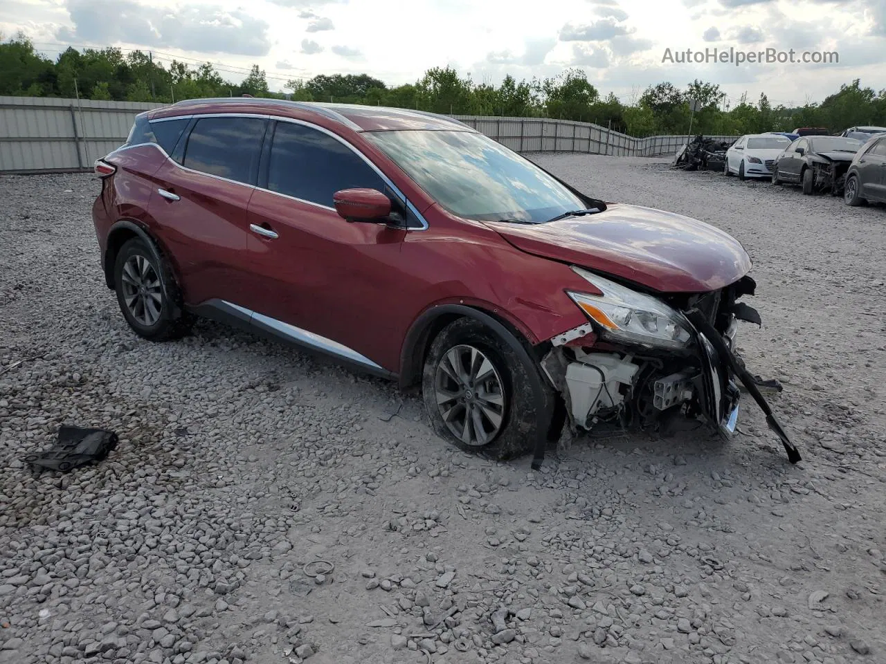 2017 Nissan Murano S Burgundy vin: 5N1AZ2MG4HN129818