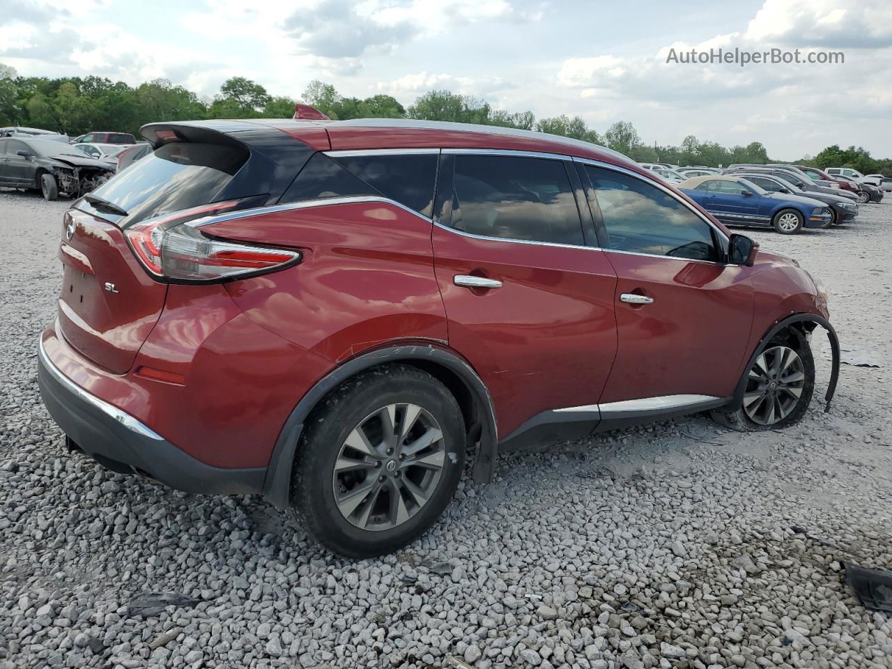 2017 Nissan Murano S Burgundy vin: 5N1AZ2MG4HN129818