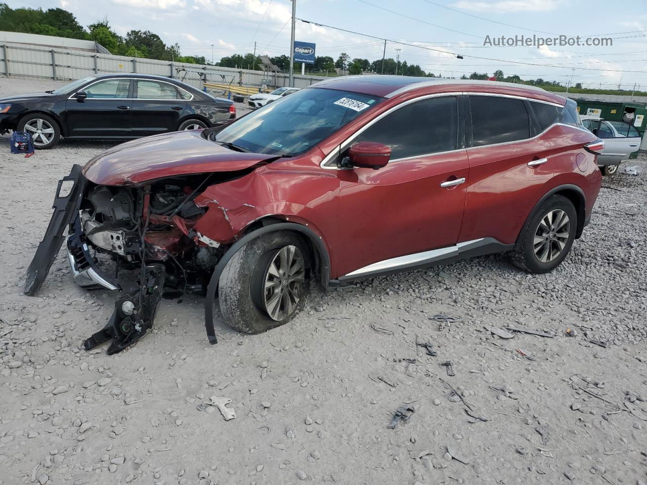 2017 Nissan Murano S Burgundy vin: 5N1AZ2MG4HN129818