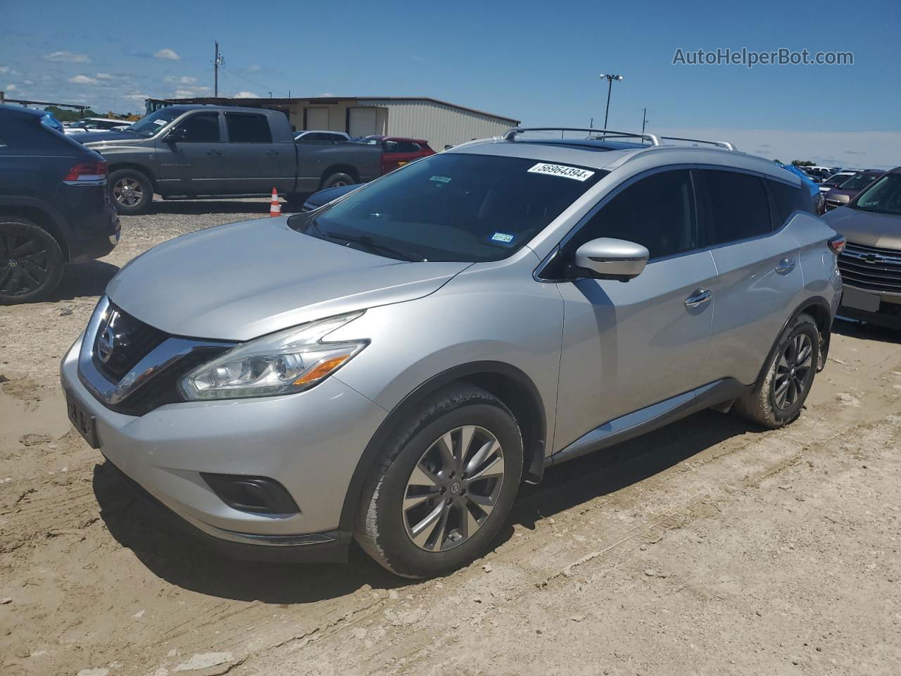 2017 Nissan Murano S Silver vin: 5N1AZ2MG4HN145260