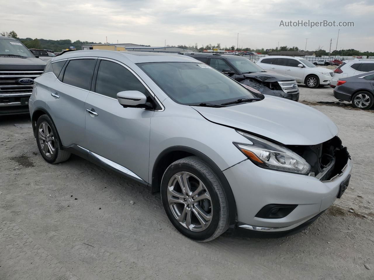 2017 Nissan Murano S Silver vin: 5N1AZ2MG4HN154556