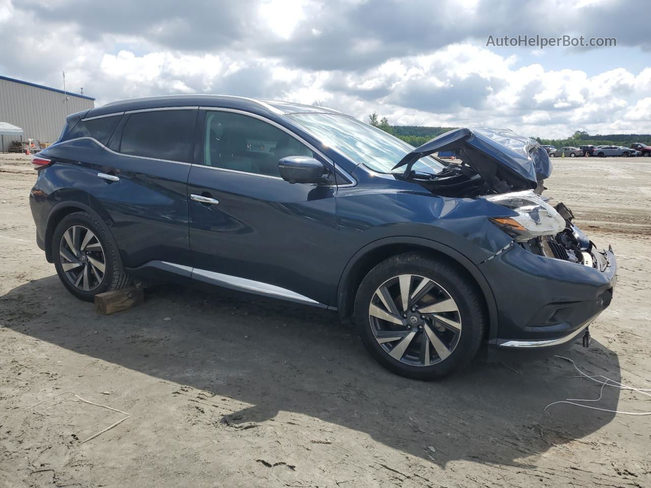 2017 Nissan Murano S Синий vin: 5N1AZ2MG4HN155514