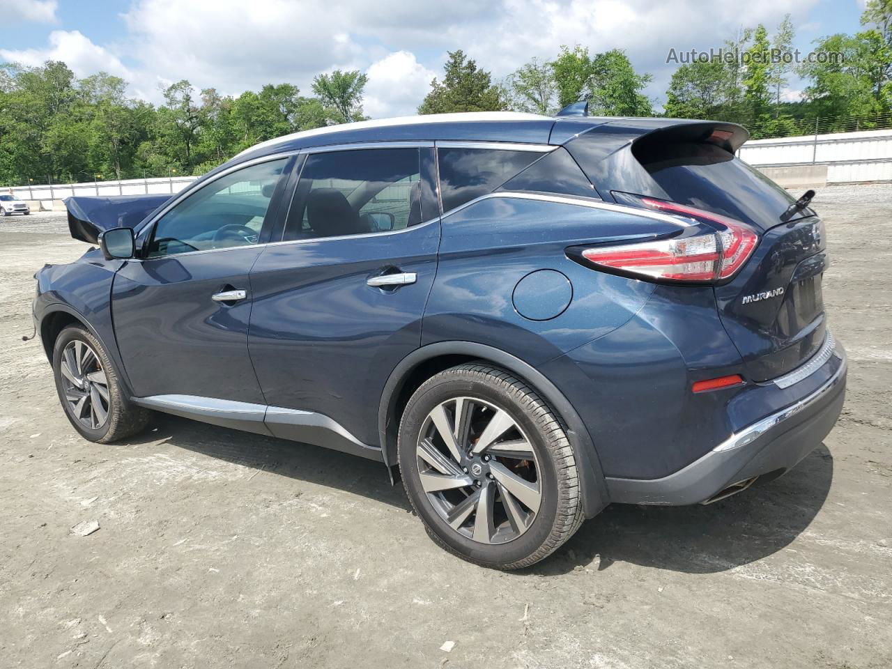 2017 Nissan Murano S Синий vin: 5N1AZ2MG4HN155514