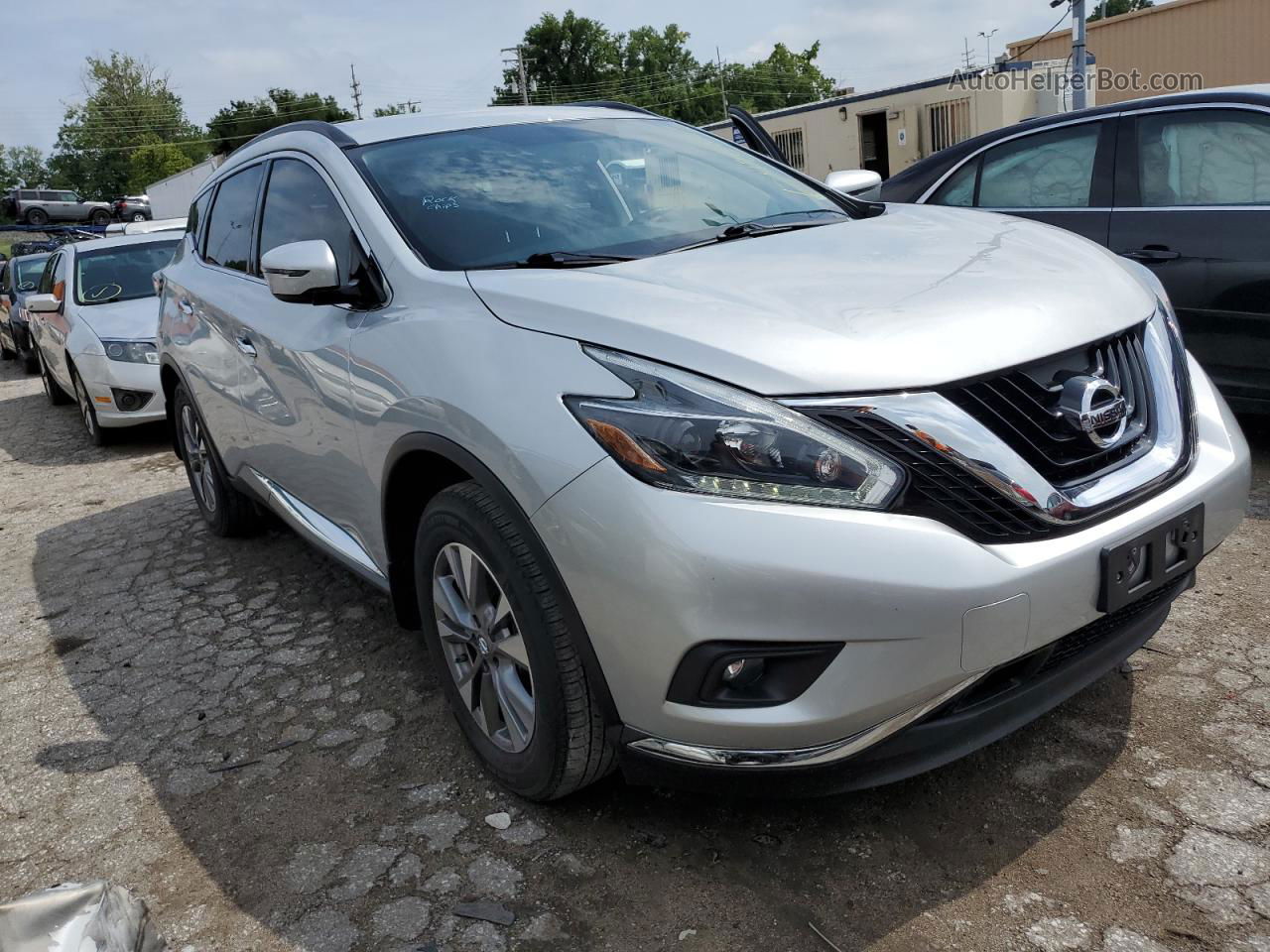 2018 Nissan Murano S Silver vin: 5N1AZ2MG4JN113866