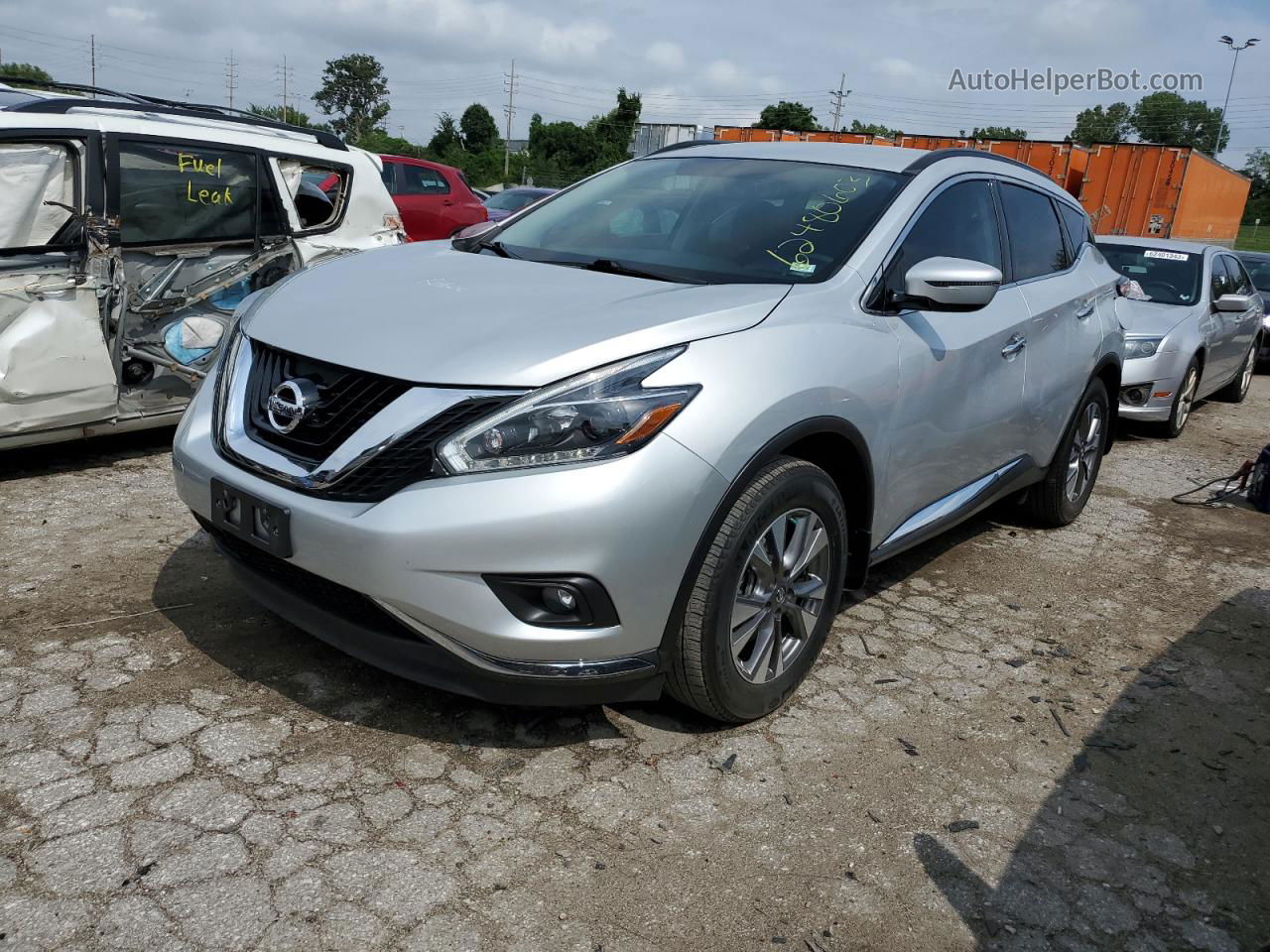 2018 Nissan Murano S Silver vin: 5N1AZ2MG4JN113866