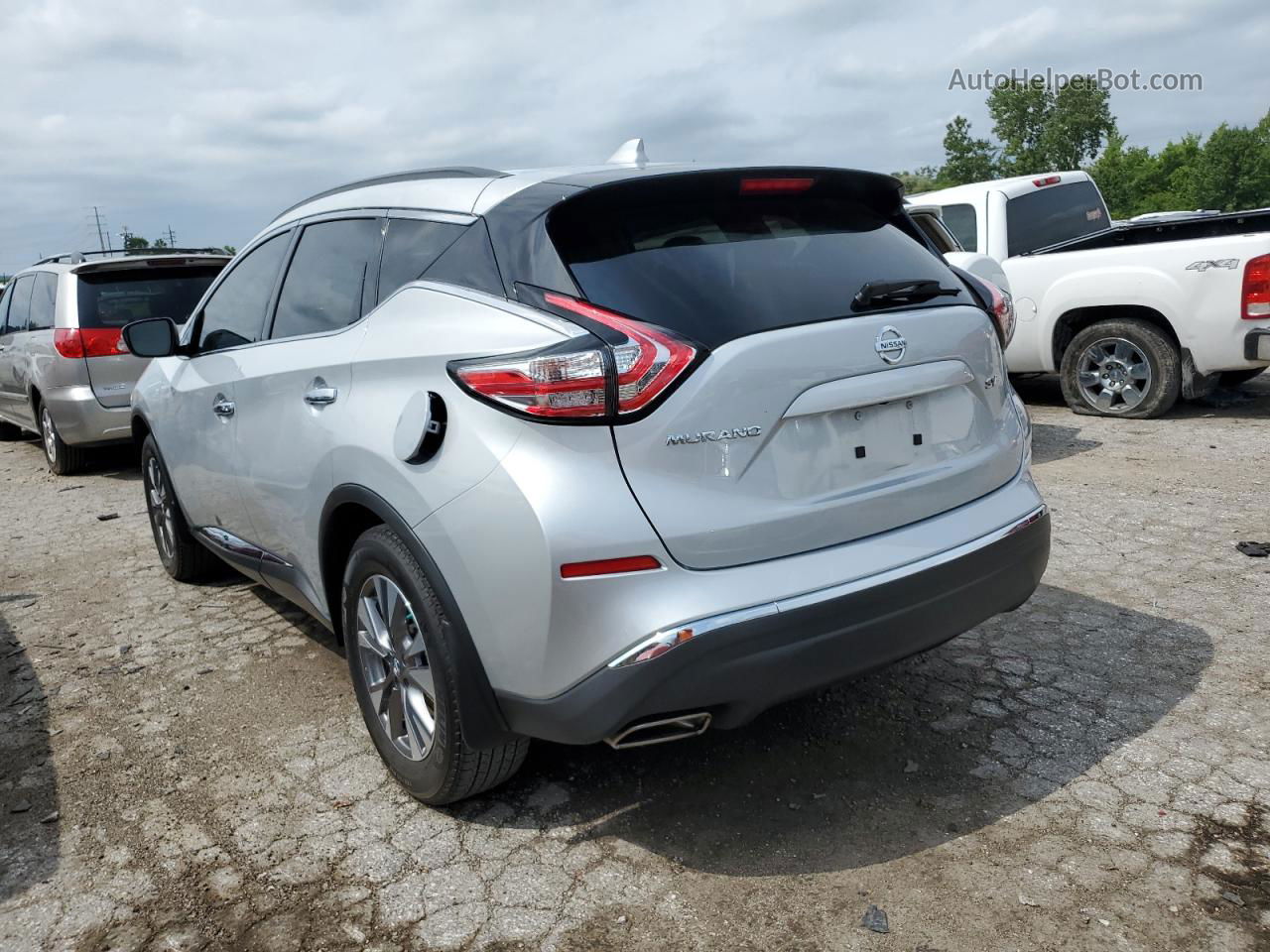 2018 Nissan Murano S Silver vin: 5N1AZ2MG4JN113866