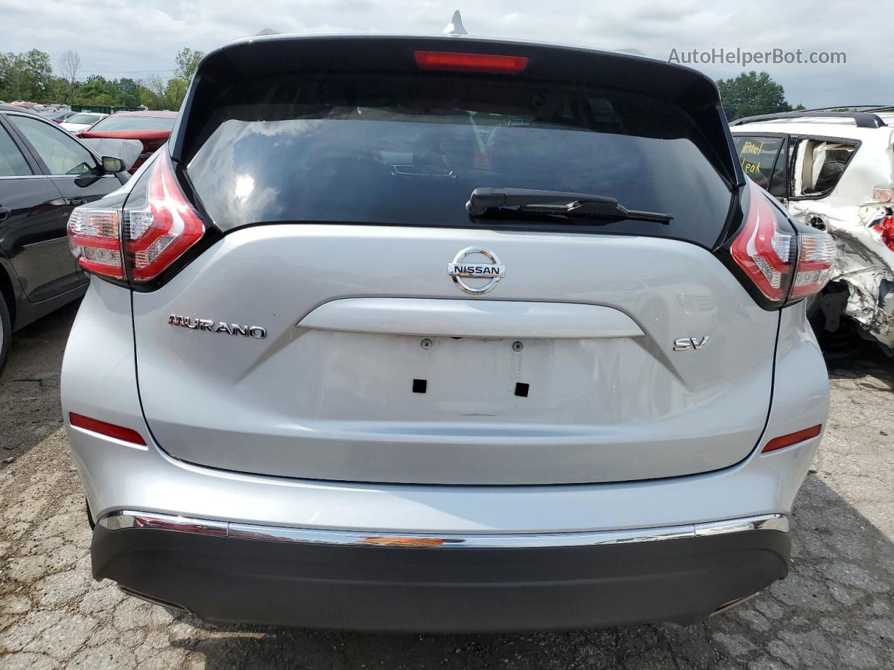 2018 Nissan Murano S Silver vin: 5N1AZ2MG4JN113866