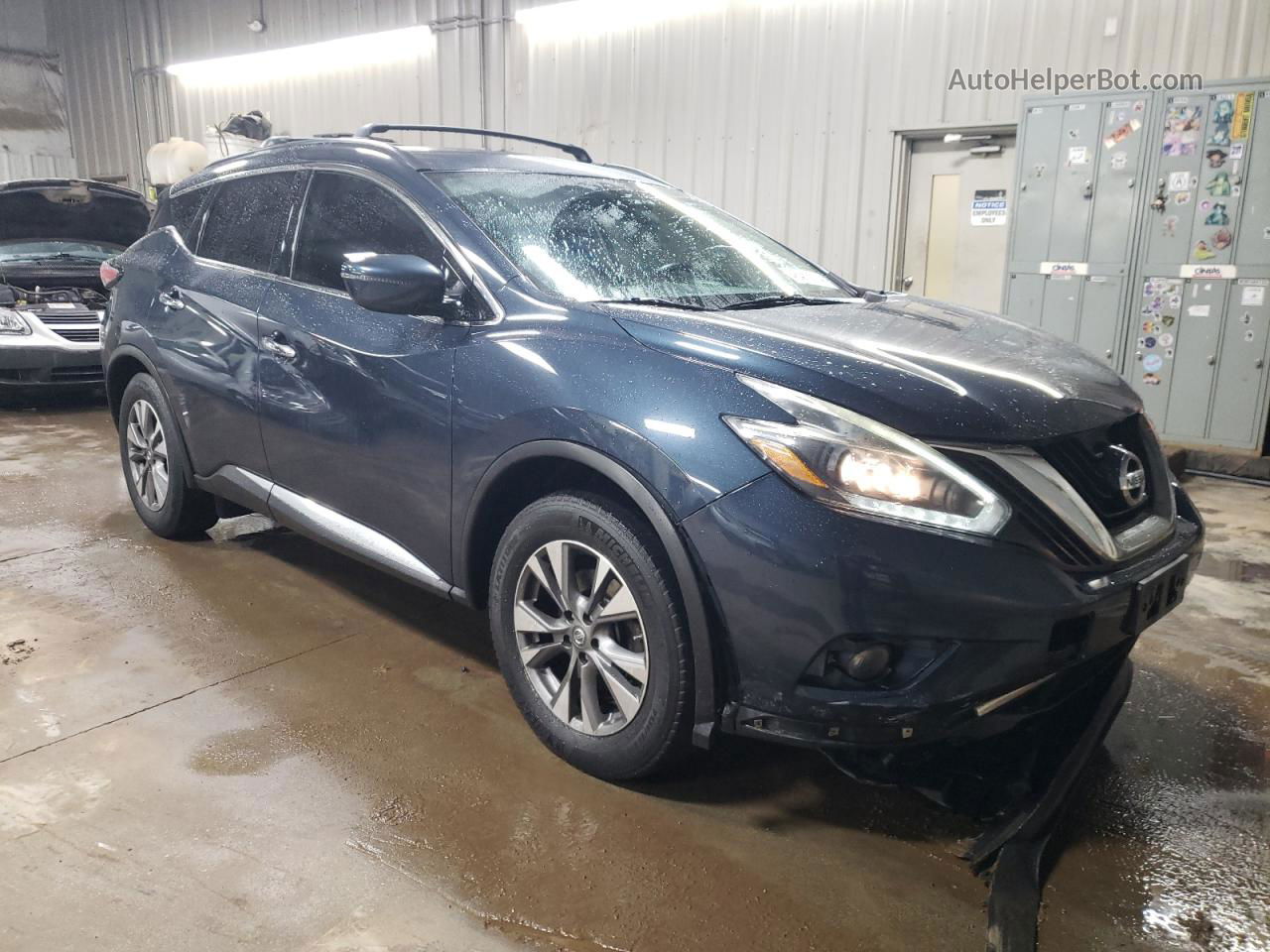 2018 Nissan Murano S Синий vin: 5N1AZ2MG4JN140212