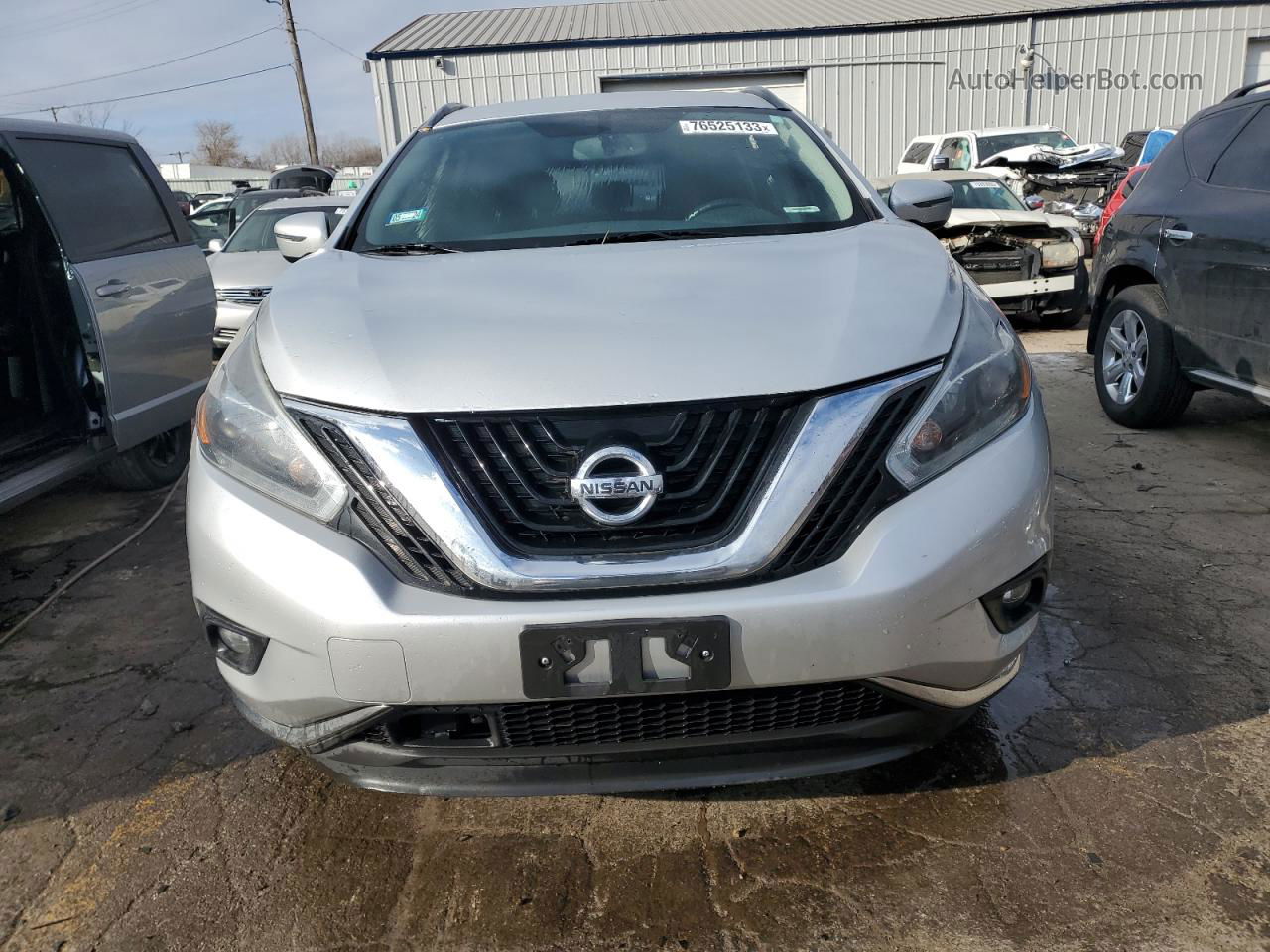 2018 Nissan Murano S Silver vin: 5N1AZ2MG4JN144664