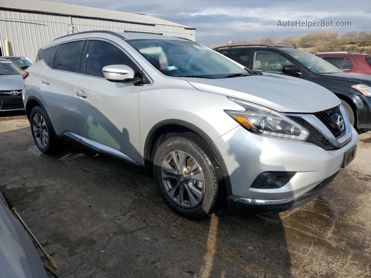 2018 Nissan Murano S Silver vin: 5N1AZ2MG4JN144664