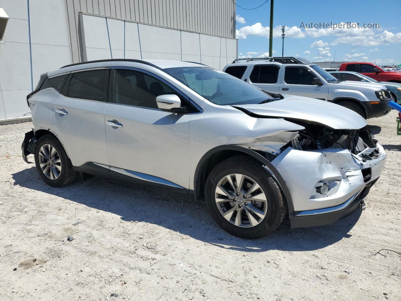 2018 Nissan Murano S Silver vin: 5N1AZ2MG4JN171377