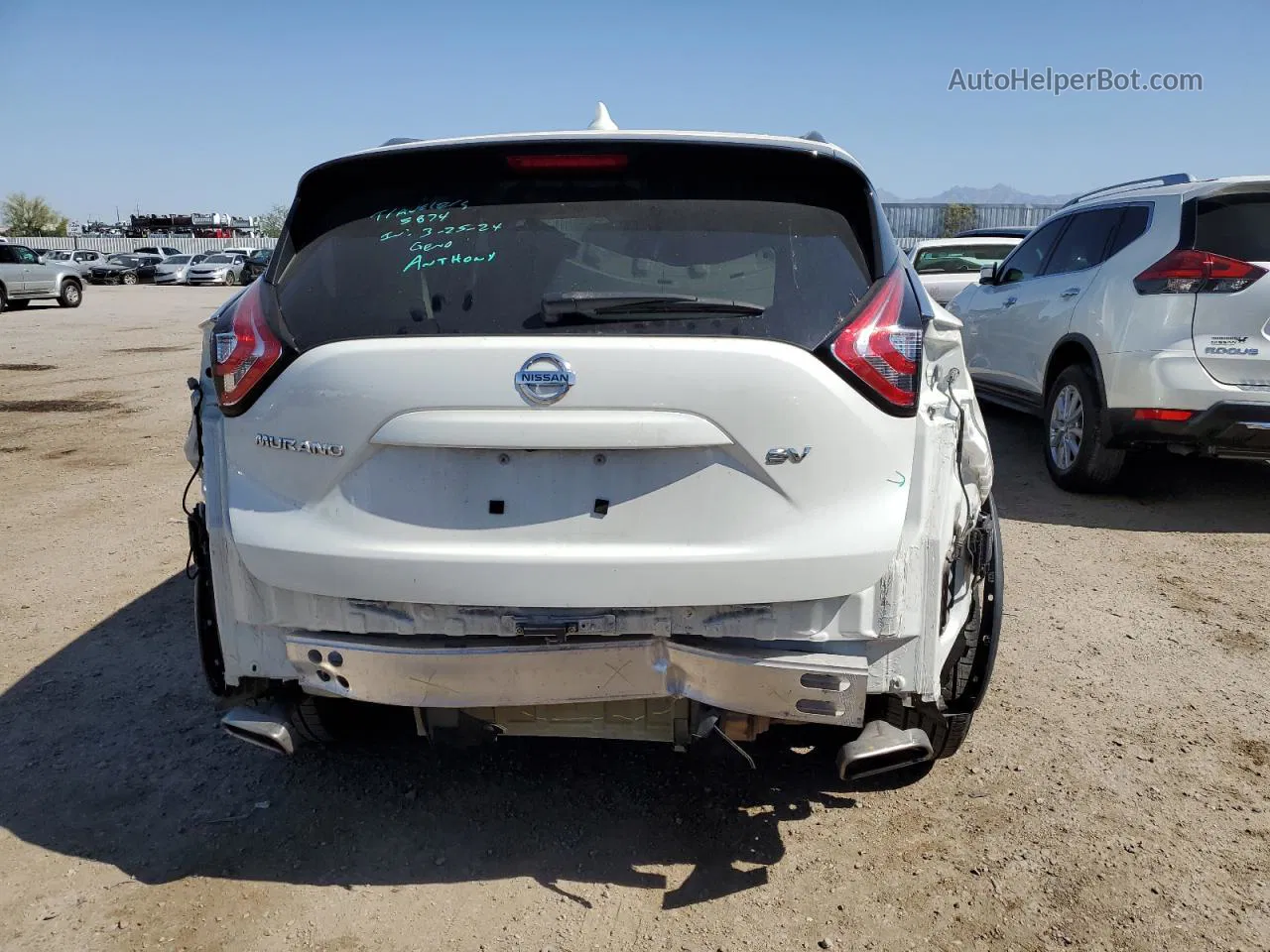 2018 Nissan Murano S White vin: 5N1AZ2MG4JN188227