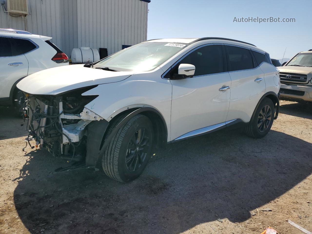 2018 Nissan Murano S White vin: 5N1AZ2MG4JN188227