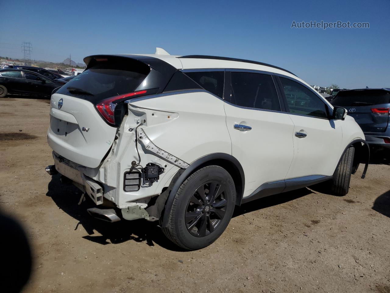 2018 Nissan Murano S White vin: 5N1AZ2MG4JN188227