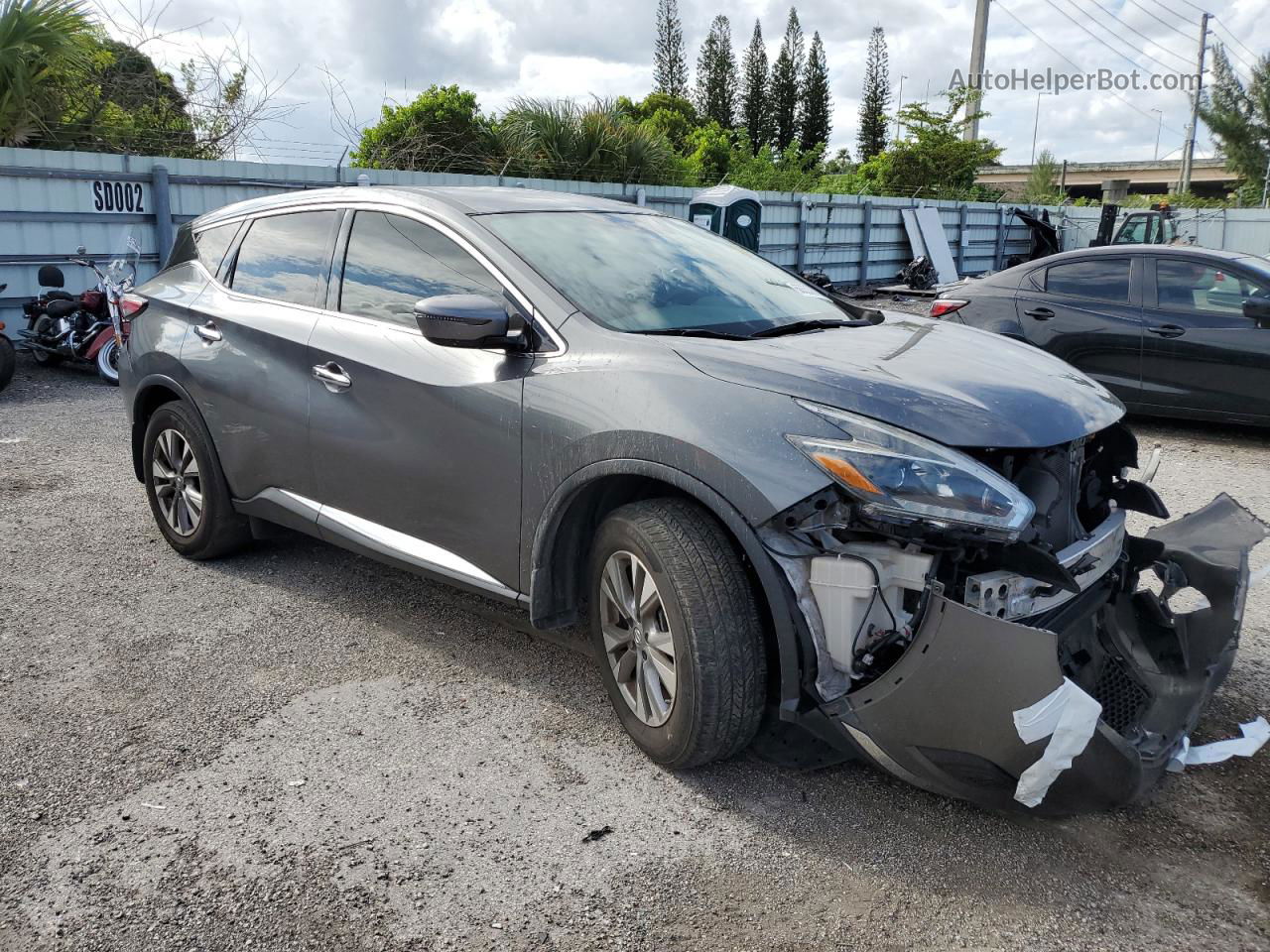 2018 Nissan Murano S Gray vin: 5N1AZ2MG4JN201798