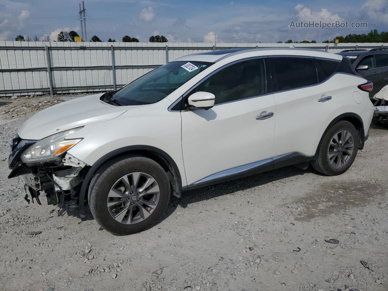 2017 Nissan Murano S White vin: 5N1AZ2MG5HN145672